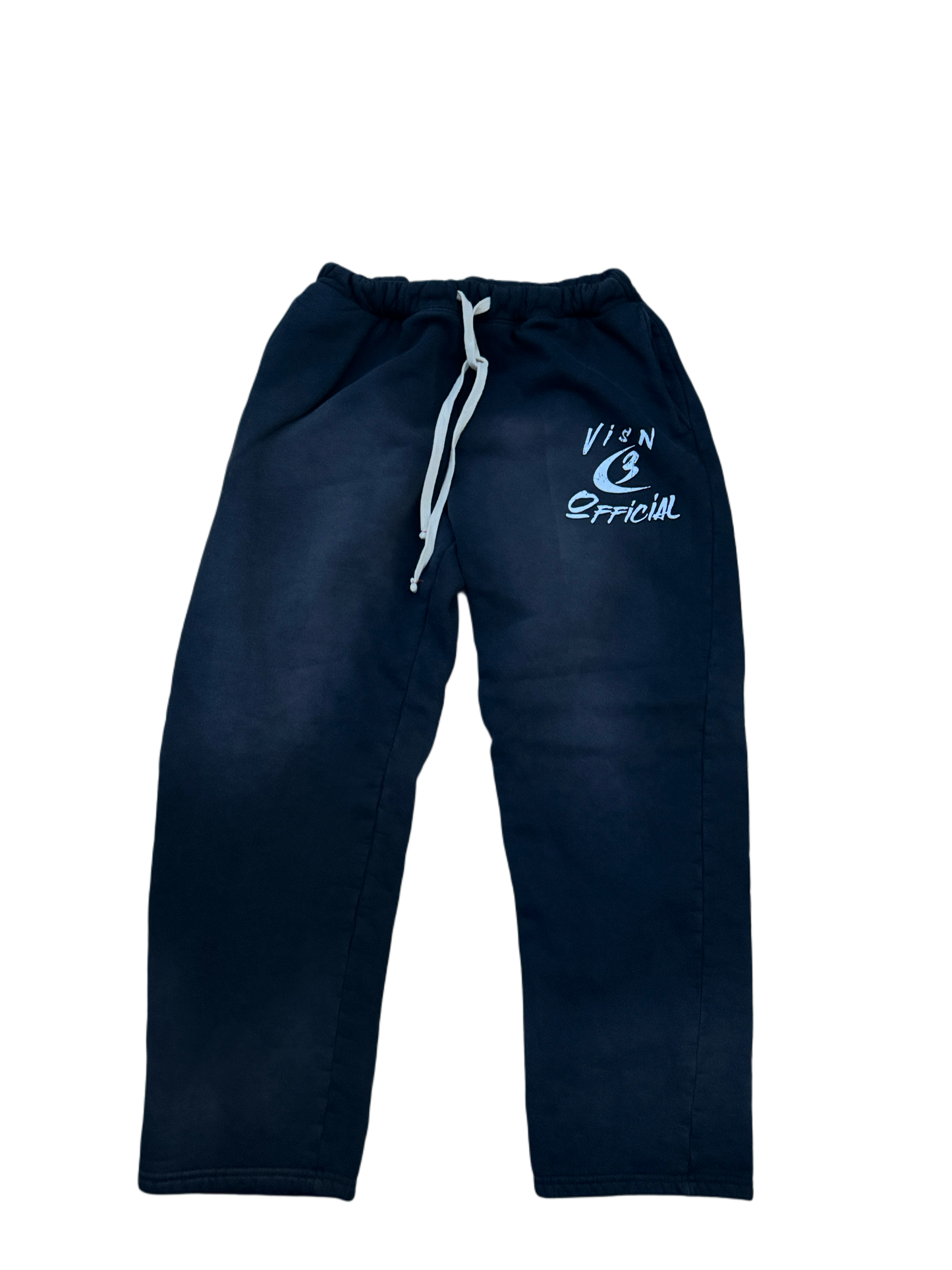 Black Visn Official Flare Bottom Sweatpants