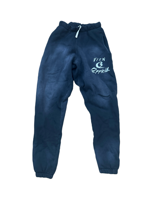 Black Visn Official Closed Elastic Bottom Sweatpants